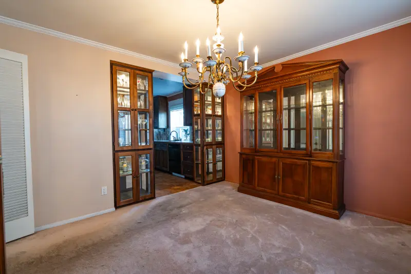 Dining room toward the kitchen opening